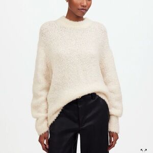 NWOT Madewell Wool-Alpaca Blend Bouclé-Knit sweater